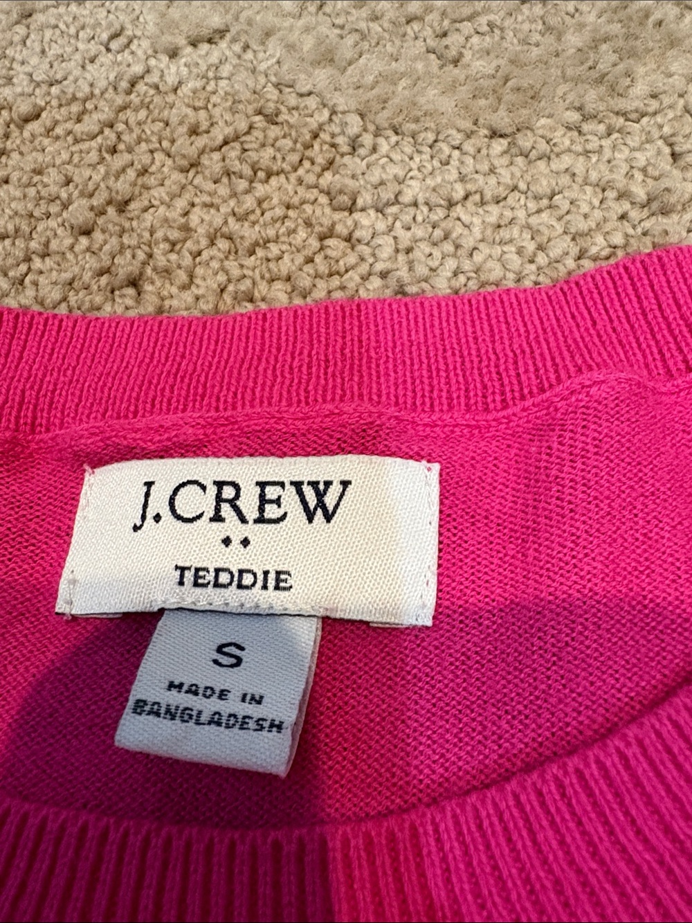 J. Crew Women's Crewneck Sweater in Hot Pink - Picture 2 of 2